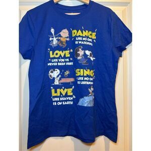 Snoopy Dance, Love, Sing, Live Women's T-shirt size Large